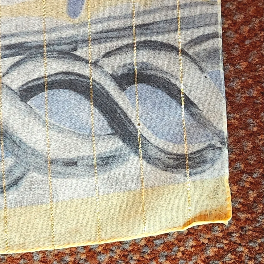 Bloomingdale's Floral Patterned Oblong Silk Scarf